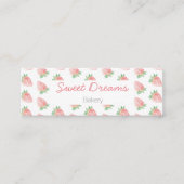 Strawberry business card mini mini visitekaartje (Voorkant)