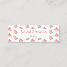 Strawberry business card mini mini visitekaartje
