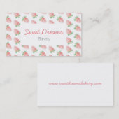 Strawberry business card visitekaartje (Voorkant / Achterkant)