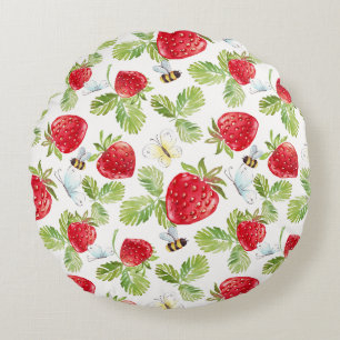 Strawberry Buzz Ronde Kussen