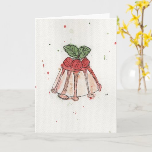 Strawberry Cake Kaart (Gele Bloem)