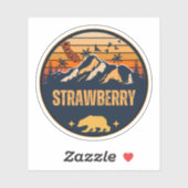 Strawberry, Californië Sticker (Vel)