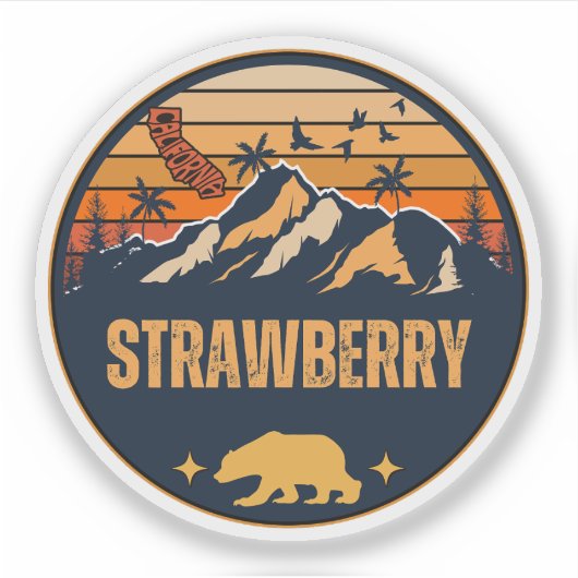 Strawberry, Californië Sticker (Voorkant)
