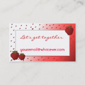 Strawberry Calling Card Contactkaartje (Achterkant)
