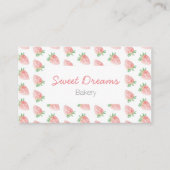 Strawberry card visitekaartje (Voorkant)