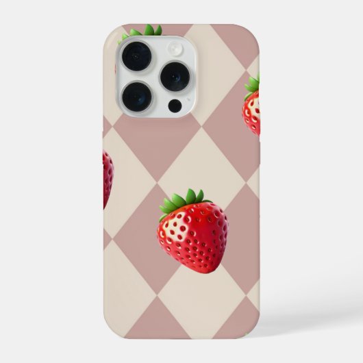 Strawberry Case for iPhone 15 Pro by Case Hoesje (Achterkant)