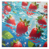Strawberry Ceramic Tile Tegeltje (Voorkant)