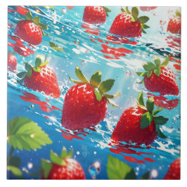 Strawberry Ceramic Tile Tegeltje