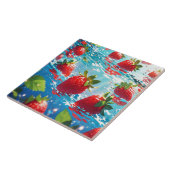 Strawberry Ceramic Tile Tegeltje (Zijkant)