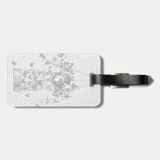 Strawberry Chandelier Bagagelabel (Achterkant horizontaal)