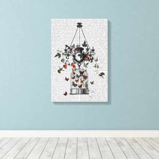 Strawberry Chandelier Canvas Afdruk (Insitu (Houten vloer))