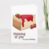 Strawberry Cheesecake Birthday Card Kaart (Voorkant)