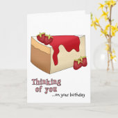 Strawberry Cheesecake Birthday Card Kaart (Gele Bloem)