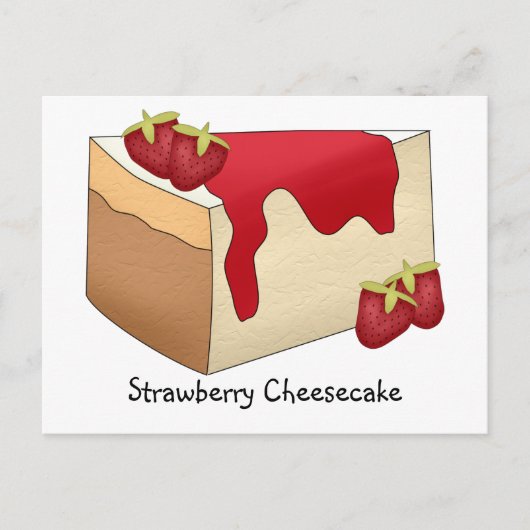 Strawberry Cheesecake Recipcard Briefkaart (Voorkant)