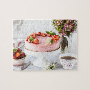 Strawberry Cheesecake Tea Party Flowers Legpuzzel