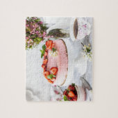 Strawberry Cheesecake Tea Party Flowers Legpuzzel (Verticaal)