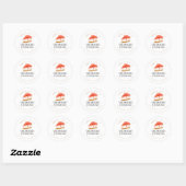 Strawberry Cheesecake Watercolor Bakery Product Ronde Sticker (Vel)