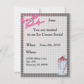 Strawberry Chocolate Sundae Sjabloon Kaart (Voorkant)