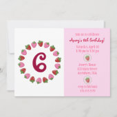 Strawberry Circle Invitation Kaart (Voorkant)