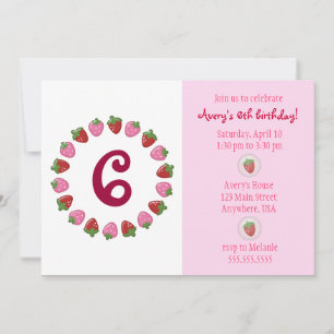 Strawberry Circle Invitation Kaart