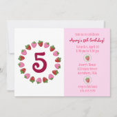 Strawberry Circle Invitation Kaart (Voorkant)