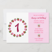 Strawberry Circle Invitation Kaart (Voorkant)