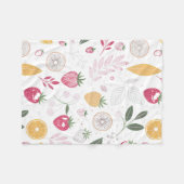 Strawberry Citrus Cozy Baby Fleece Blanket (Voorkant (Horizontaal))