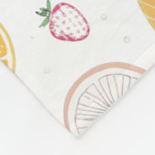 Strawberry Citrus Cozy Baby Fleece Blanket (Hoek)