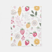 Strawberry Citrus Cozy Baby Fleece Blanket (Voorkant)