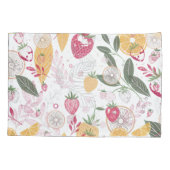 Strawberry Citrus Fruit Pillowcase Kussensloop (Achterkant)