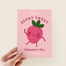 Strawberry Classroom Valentijn Note Kaart
