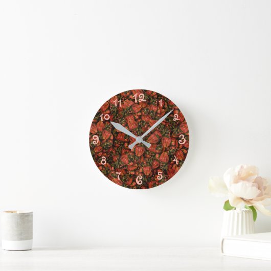 Strawberry Clock Ronde Klok (Huis)