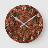 Strawberry Clock Ronde Klok (Voorkant)