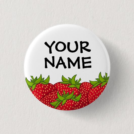Strawberry Club Name Button (Voorkant)