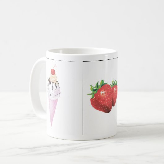 strawberry cones koffiemok (Voorkant links)