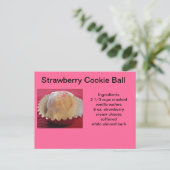Strawberry Cookie Balls Briefkaart (Staand voorkant)