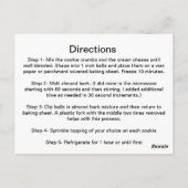 Strawberry Cookie Balls Briefkaart (Achterkant)