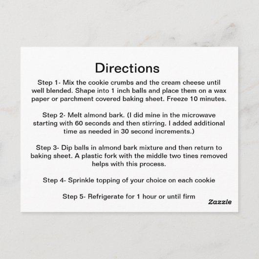 Strawberry Cookie Balls Briefkaart (Achterkant)