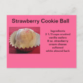 Strawberry Cookie Balls Briefkaart (Voorkant)