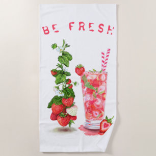 Strawberry Cool Drink Fruits Strandlaken