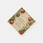 Strawberry Cottagecore Baby Shower Servet (Hoek)