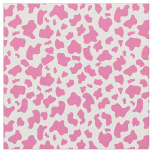 Strawberry Cow print, aangepaste achtergrond en gr Stof
