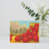 Strawberry Crate Art Custom Recipe Kaart Briefkaar (Staand voorkant)
