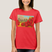 Strawberry Crate Art Retro T-shirt (Voorkant)