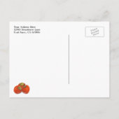 Strawberry Crate Label Art Bewerkbare  Blank Briefkaart (Achterkant)