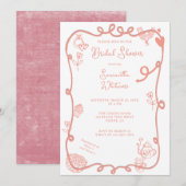 Strawberry Cream Doodle Vrijgezellenfeest Kaart (Voorkant / Achterkant)