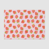 Strawberry Cream Pattern  Roze Rood Tissuepapier (Voorkant)