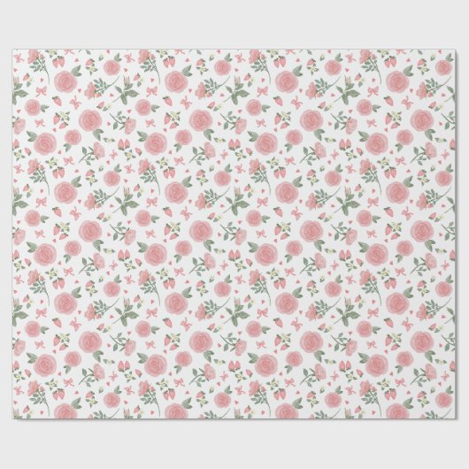 Strawberry Crush Gift Wrap Cadeaupapier (Vlak)