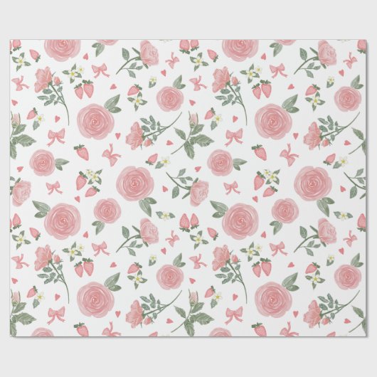 Strawberry Crush Gift Wrap Cadeaupapier (Vlak)
