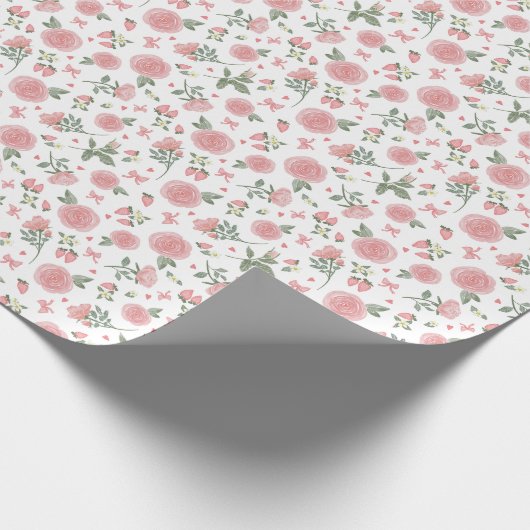 Strawberry Crush Gift Wrap Cadeaupapier (Hoek)